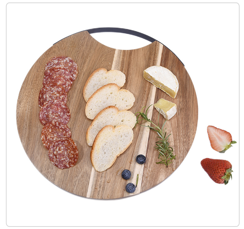 Premium 30cm Round Acacia Wood Cutting Board with Handle – 794g Durable & Stylish Chopping Tray